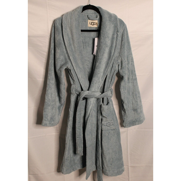 NWT UGG WOMEN'S LENORE TERRY ROBE‎ COVE GREEN $148 - Picture 1 of 5